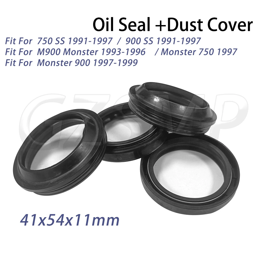 41x54x11 Motorcycle Front Fork Damper Oil Seal Dust Seal Fit for Ducati 750 SS 900 SS 1991-1997 M900 Monster 750 900
41x54x11 Motorcycle Front Fork Damper Oil Seal Dust Seal Fit for Ducati 750 SS 900 SS 1991-1997 M900 Monster 750 900