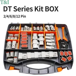 DT Series Deutsch Waterproof Connector Kit Repair Tool Portable Box Suit DT06-2/3/4/6/8/12S DT04-2/3/4/6/8/12P Terminal & Pliers DT Series Deutsch Waterproof Connector Kit Repair Tool Portable Box Suit DT06-2/3/4/6/8/12S DT04-2/3/4/6/8/12P Terminal & Pliers