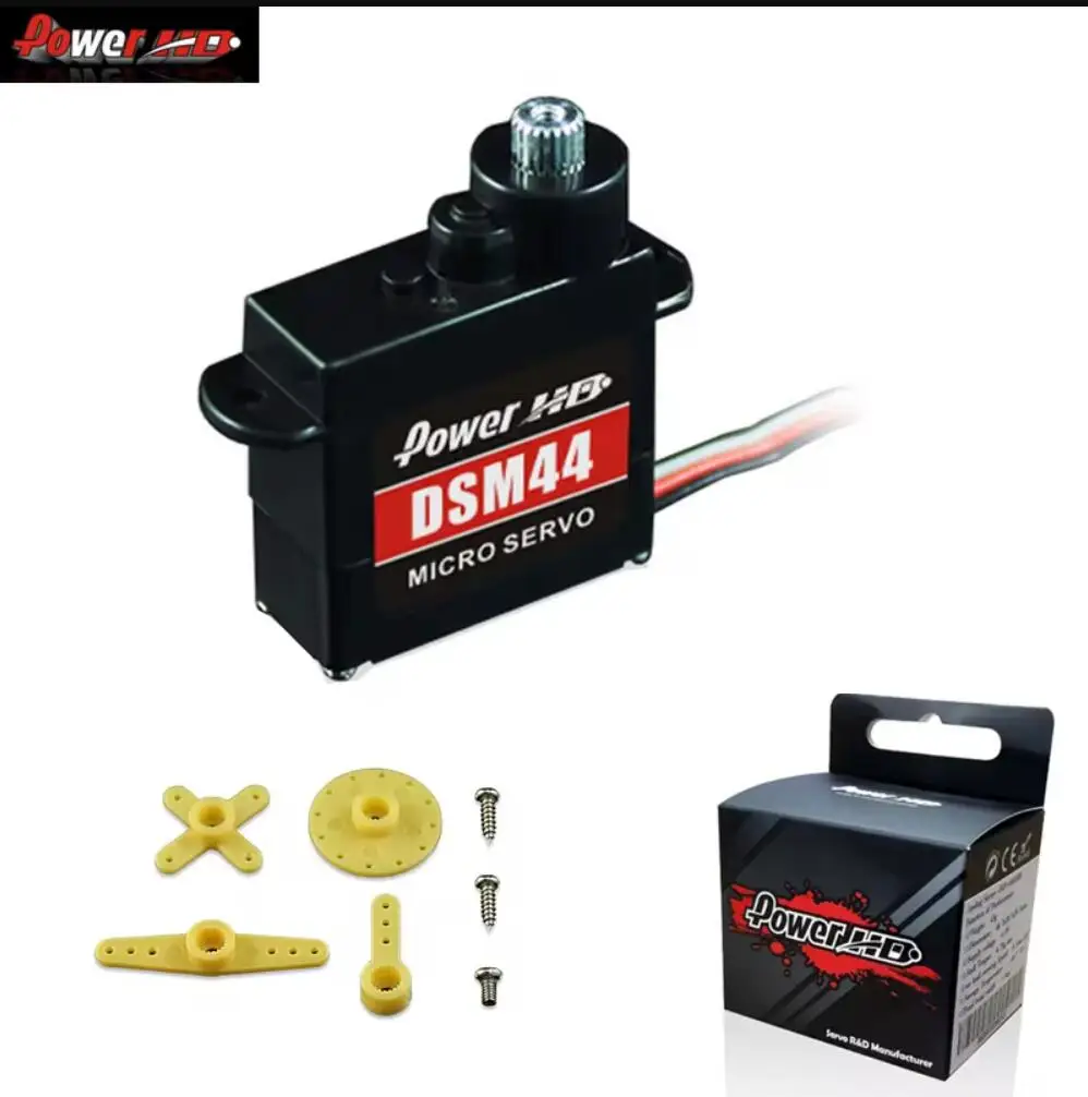Power HD HD-DSM44 4.4G Micro Digital Servo 1.6kg/5.8g 20T W/ Metal Gears for F3P/ EPP/ KT Plane
Power HD HD-DSM44 4.4G Micro Digital Servo 1.6kg/5.8g 20T W/ Metal Gears for F3P/ EPP/ KT Plane