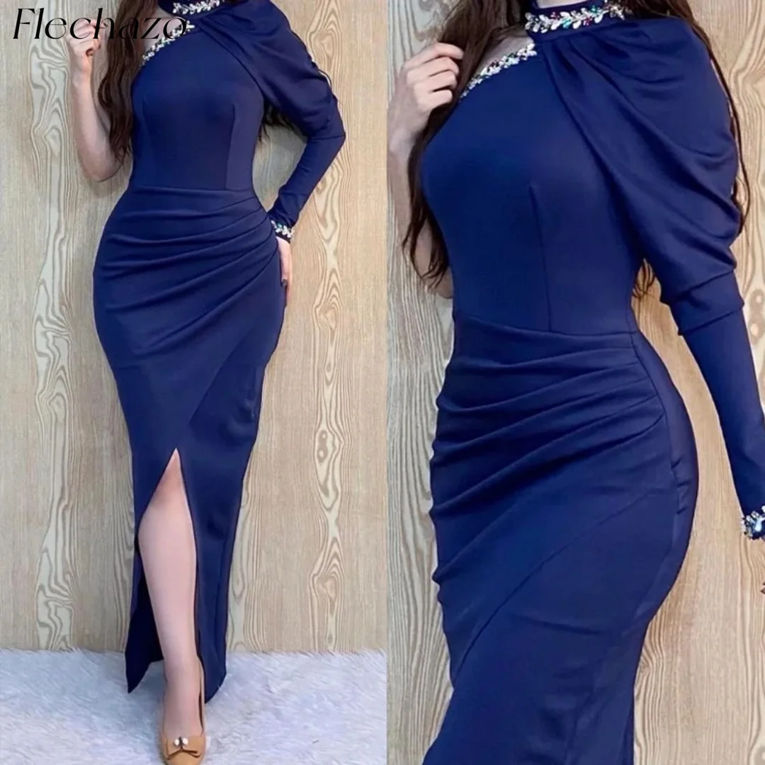 Flechazo Royal Blue Evening Dresses One Shoulder Mermaid High Slit Pleated Formal Occasion Dress For Women 2024 vestidos de gala
Flechazo Royal Blue Evening Dresses One Shoulder Mermaid High Slit Pleated Formal Occasion Dress For Women 2024 vestidos de gala