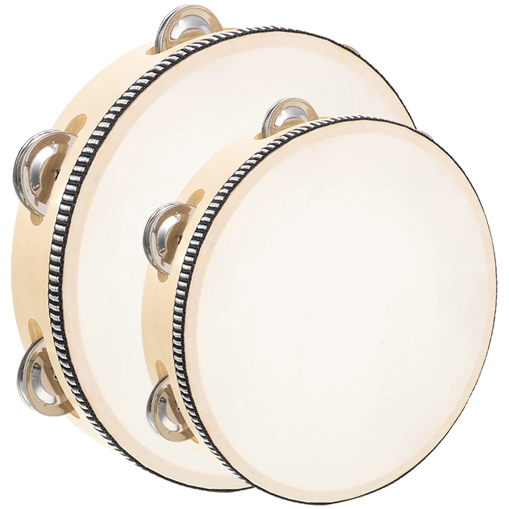 2pcs Wooden Hand Tambourine Hand Drum Musical Percussion Instrument For Safe Durable Parent- Interaction
2pcs Wooden Hand Tambourine Hand Drum Musical Percussion Instrument For Safe Durable Parent- Interaction