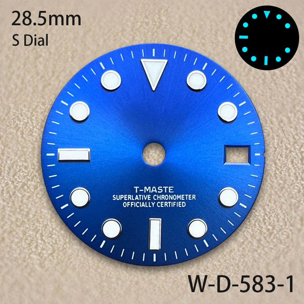 28.5mm S Logo Meteorite GMT Dial Fit NH34 Movement Ice Blue Luminous Sunray High-Quality Watch Modification Accessories
28.5mm S Logo Meteorite GMT Dial Fit NH34 Movement Ice Blue Luminous Sunray High-Quality Watch Modification Accessories