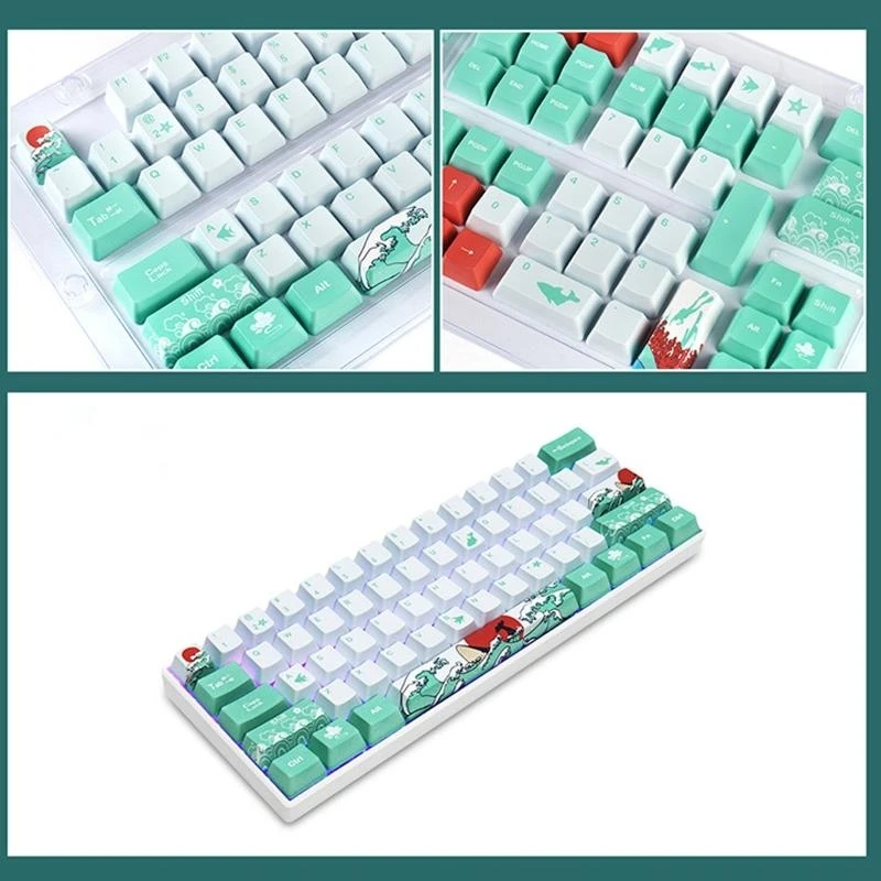 123 Keys Dye Subbed PBT Keycaps Coral Sea for Key Covers OEM Profile for Cherry MX Game-player Keyboard Unique for Key best sale
123 Keys Dye Subbed PBT Keycaps Coral Sea for Key Covers OEM Profile for Cherry MX Game-player Keyboard Unique for Key best sale