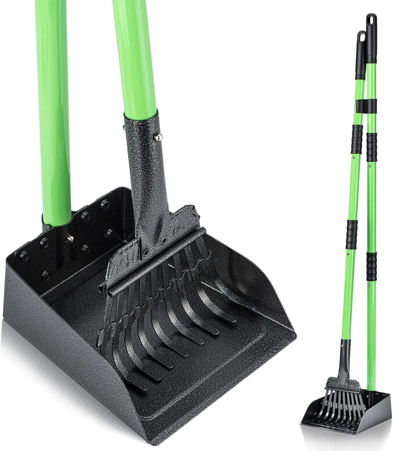 Dog Pooper Scooper Long Handle Stainless Metal Tray and Rake Set for Medium Small Dogs Heavy Duty - Use on Grass
Dog Pooper Scooper Long Handle Stainless Metal Tray and Rake Set for Medium Small Dogs Heavy Duty - Use on Grass
