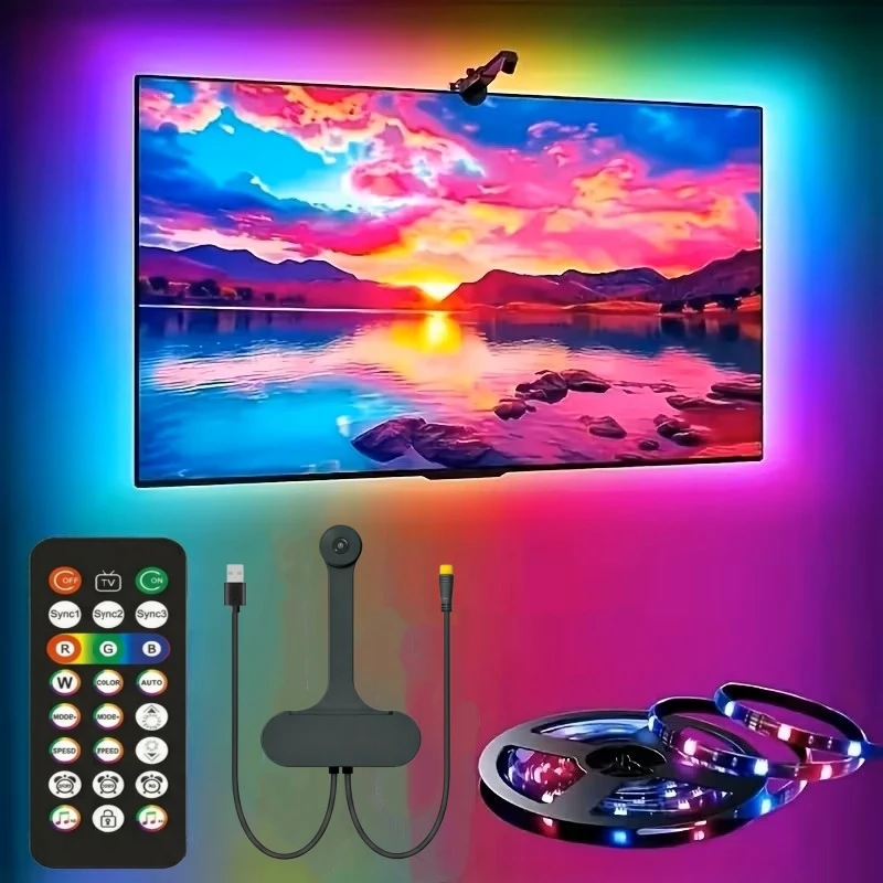 Светодиодная подсветка XENTH RGB для телевизора, синхронизация с музыкой, Bluetooth-пульт, USB-питание, для спальни, игр, домашнего декора
Светодиодная подсветка XENTH RGB для телевизора, синхронизация с музыкой, Bluetooth-пульт, USB-питание, для спальни, игр, домашнего декора
