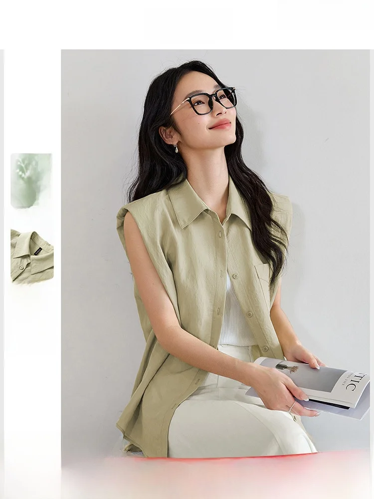Lcelly Yellow Green Sleeveless Collared Shirt Women's Summer New Style High Quality Pure Color Top Skin Friendly Breathable
Lcelly Yellow Green Sleeveless Collared Shirt Women's Summer New Style High Quality Pure Color Top Skin Friendly Breathable