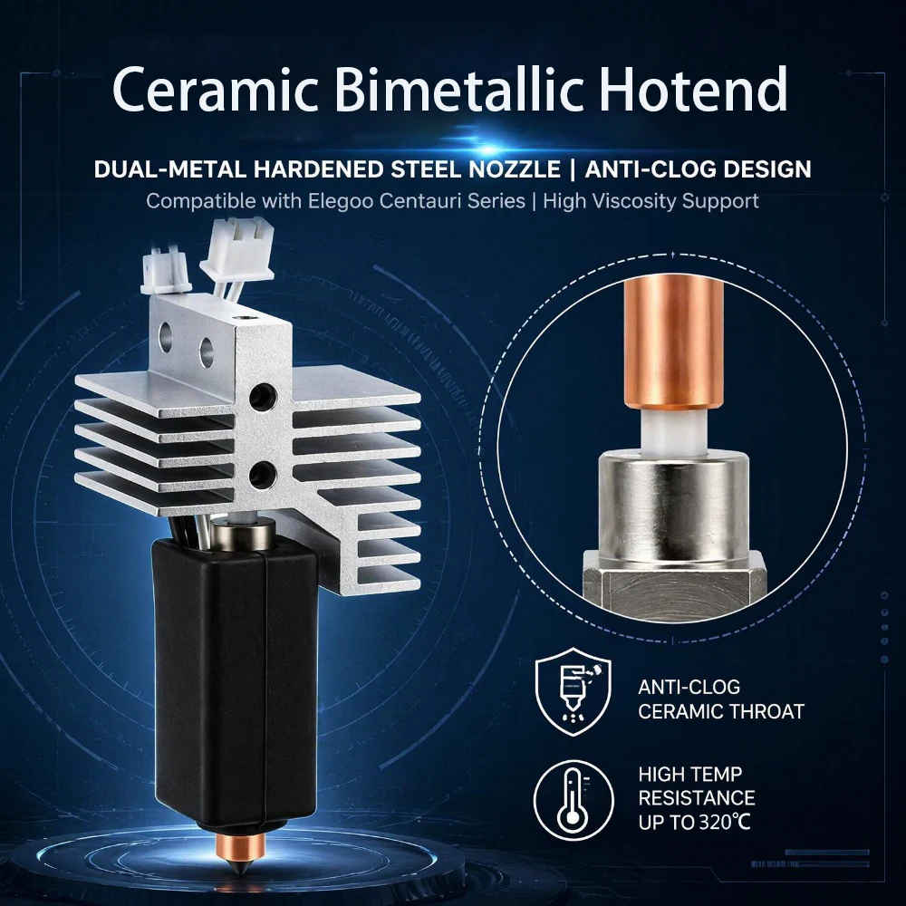 For Centauri Carbon Ceramic Bimetallic Hardened Steel For Elegoo Centauri Carbon/Centauri Bimetallic Nozzle 3D Printer Parts
For Centauri Carbon Ceramic Bimetallic Hardened Steel For Elegoo Centauri Carbon/Centauri Bimetallic Nozzle 3D Printer Parts