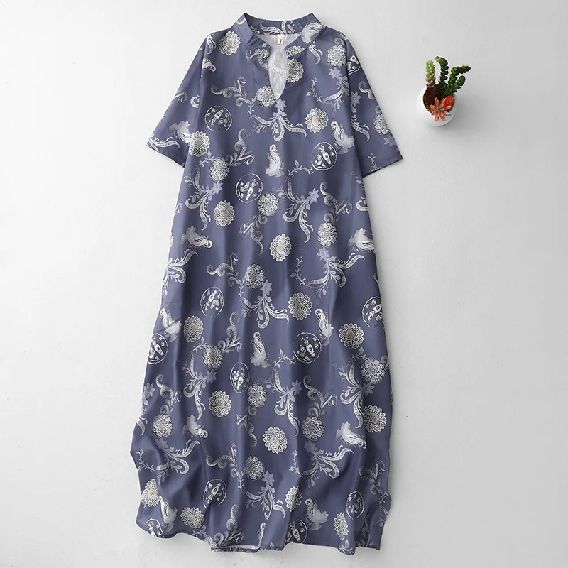 New Chinese Short Sleeve Summer Dress Women Loose Casual Ramie Dresses Literary Linen Floral Print Vestidos Soft
New Chinese Short Sleeve Summer Dress Women Loose Casual Ramie Dresses Literary Linen Floral Print Vestidos Soft