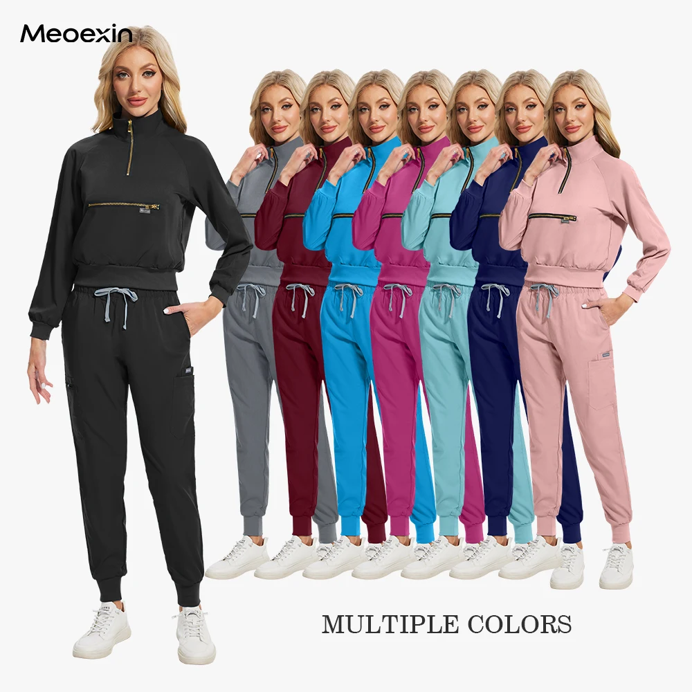 Nurse Nursing Medical Scrub MultiColor Jogging Pants Set Long Sleeved Jacket Workwear Set Hospital Clinical Uniform Woman Female
Nurse Nursing Medical Scrub MultiColor Jogging Pants Set Long Sleeved Jacket Workwear Set Hospital Clinical Uniform Woman Female