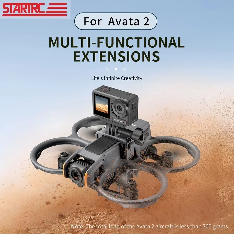 For STARTRC Top Extension Bracket for DJI Avata 2 Extension Mount Holder for Gopro 10 11/Insta360 X4 X3/DJI Action 4 3/Fill Ligh
For STARTRC Top Extension Bracket for DJI Avata 2 Extension Mount Holder for Gopro 10 11/Insta360 X4 X3/DJI Action 4 3/Fill Ligh