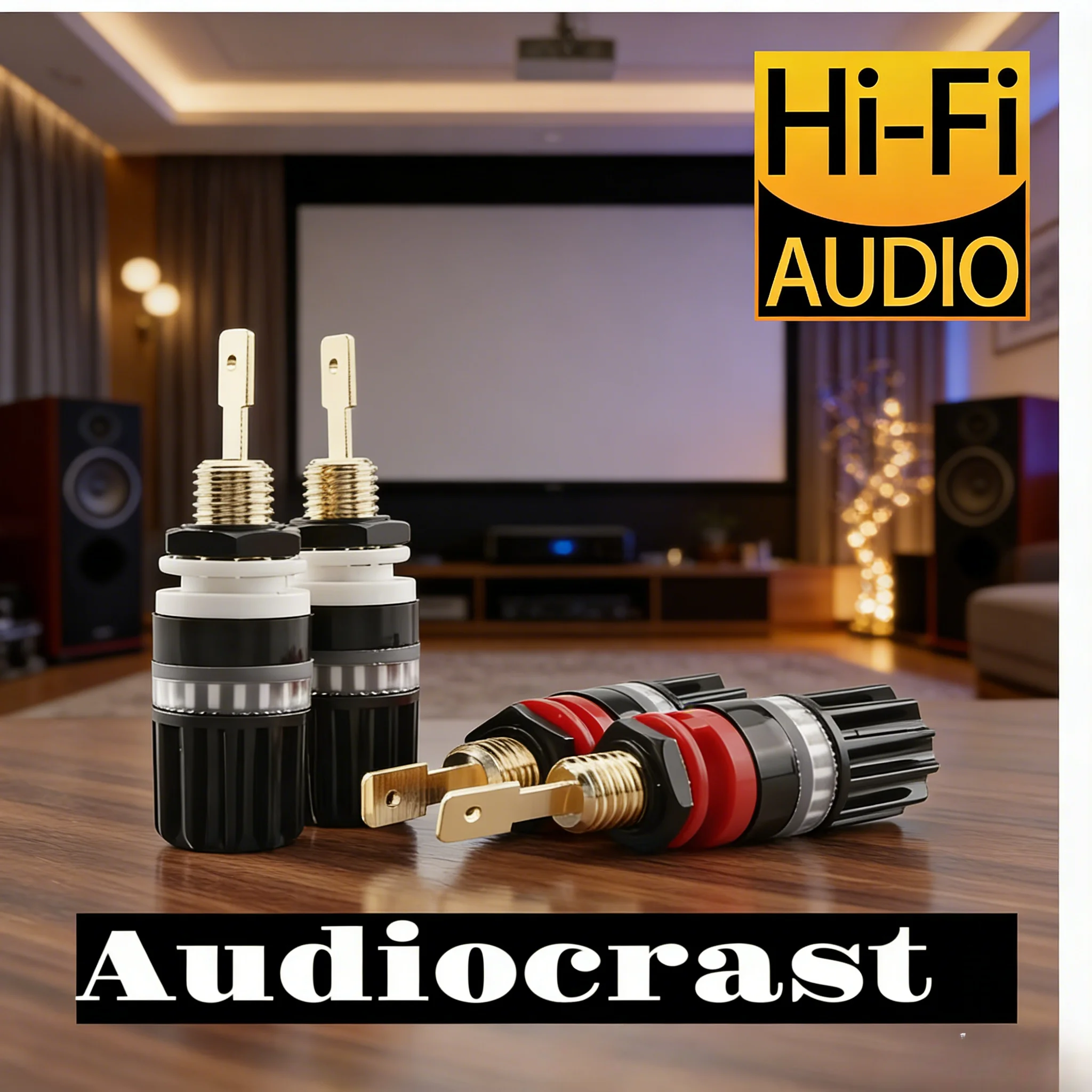 Gold-Plated 61.5mm Speaker Terminal Banana Plug 2/4 Pcs Audiocrast Audio Connector for AMP Home Stereo Speaker Wire
Gold-Plated 61.5mm Speaker Terminal Banana Plug 2/4 Pcs Audiocrast Audio Connector for AMP Home Stereo Speaker Wire