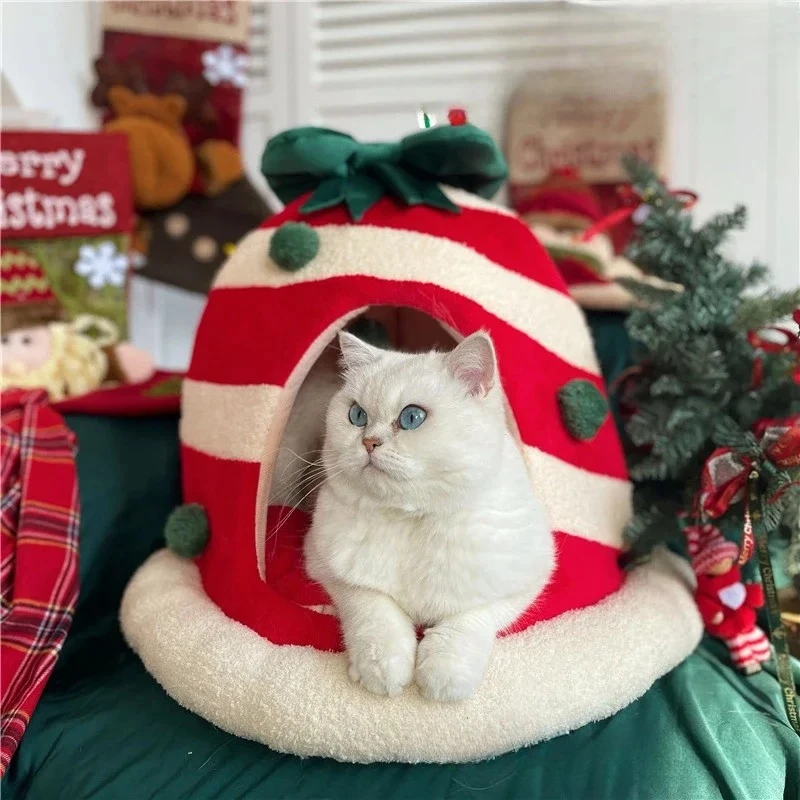 Y Y Cat Christmas Snow House Cat Nest Windproof Winter Warm Jingling Bell Nest Dog Nest Gift Box
Y Y Cat Christmas Snow House Cat Nest Windproof Winter Warm Jingling Bell Nest Dog Nest Gift Box