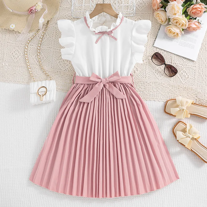 Summer Girls Princess Dress Flying Sleeve Colorblocked Pleated Girls Dress Birthday Gifts New Kids Clothes 7 8 9 10 11 12 Years
Summer Girls Princess Dress Flying Sleeve Colorblocked Pleated Girls Dress Birthday Gifts New Kids Clothes 7 8 9 10 11 12 Years