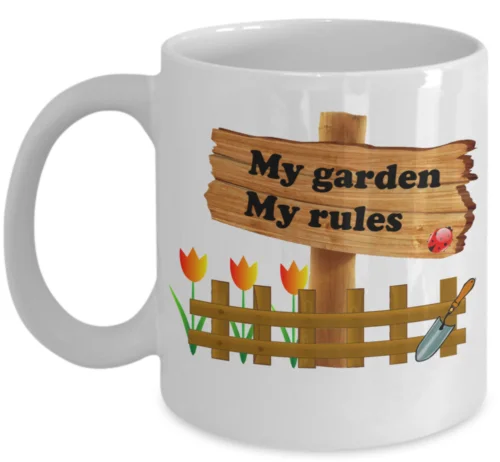 Кофейная кружка My Garden My Rules-Садовая кружка для кофе и чая в подарок-хобби с растениями
Кофейная кружка My Garden My Rules-Садовая кружка для кофе и чая в подарок-хобби с растениями