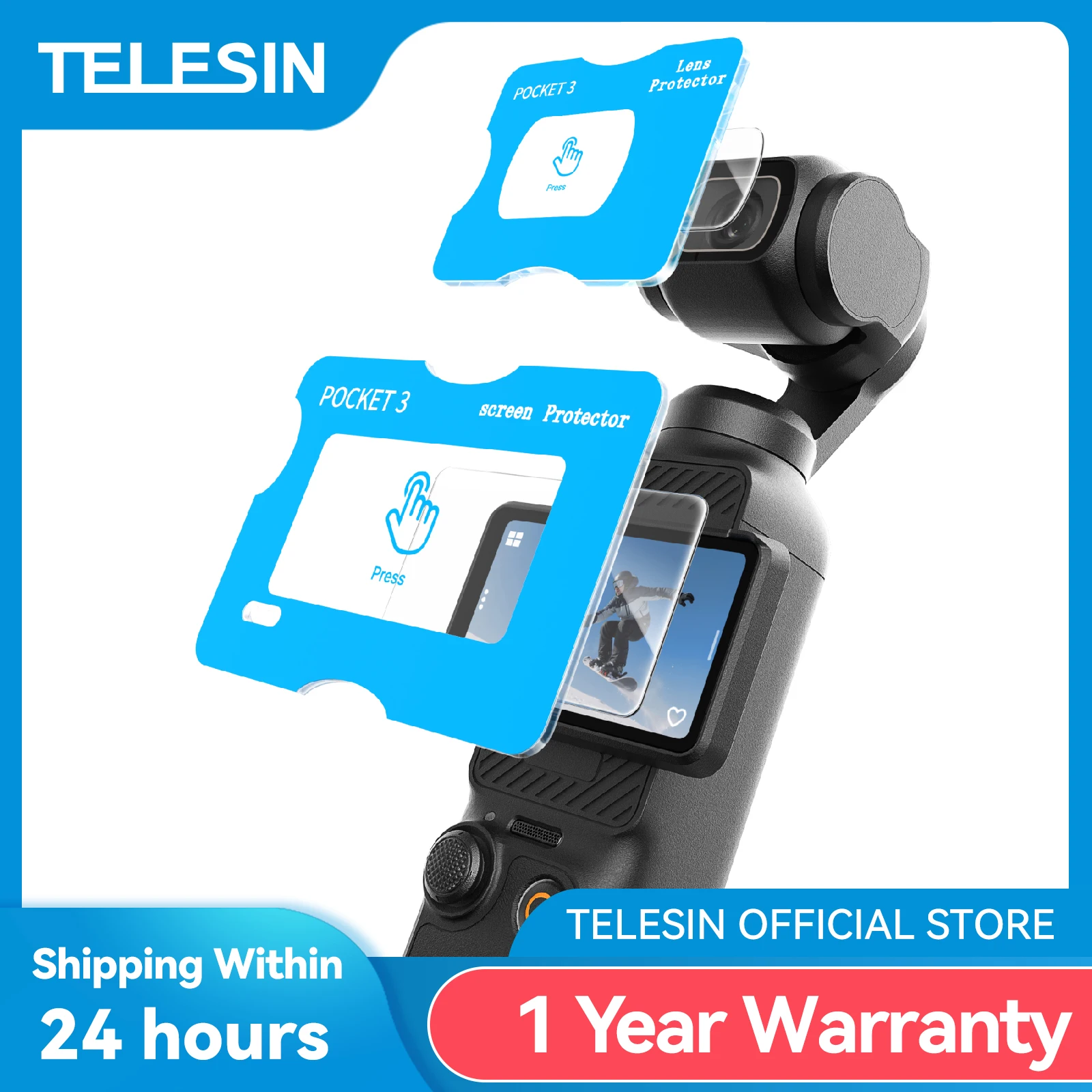 TELESIN AR HD Tempered Film Screen Protector For DJI Pocket 3 Lens Protective Glass Dustproof for Pocket 3 Camera Accessories
TELESIN AR HD Tempered Film Screen Protector For DJI Pocket 3 Lens Protective Glass Dustproof for Pocket 3 Camera Accessories