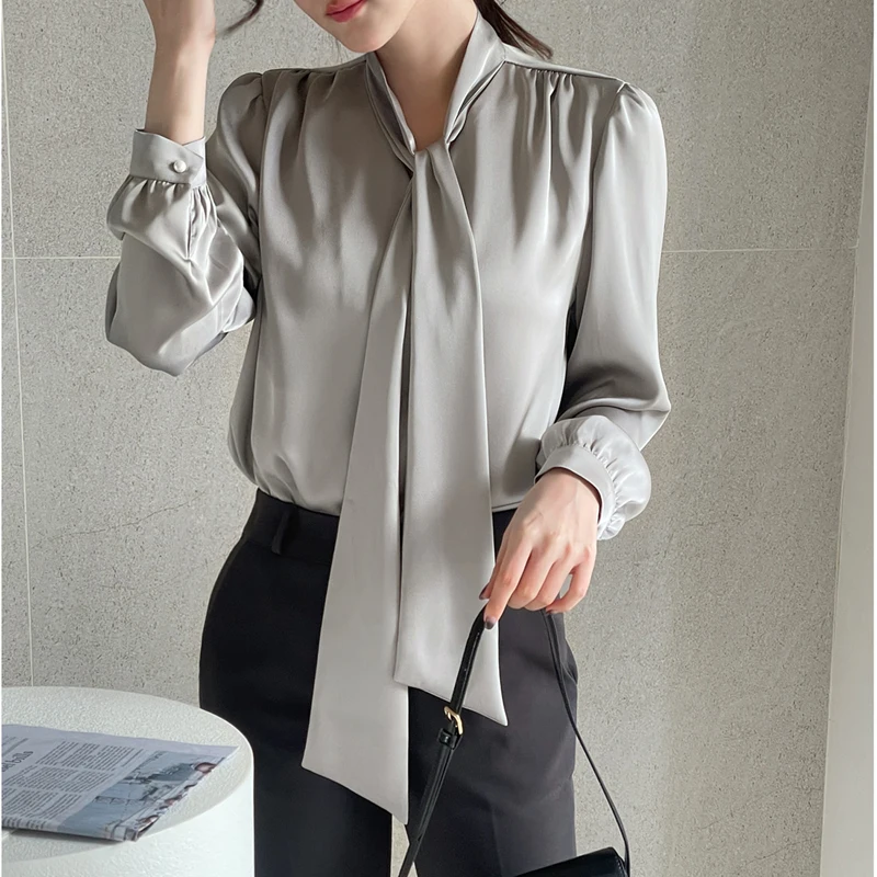 New Spring Fashion Women Blouse 2025 Long Sleeve Woman Tops Tie Bow Chiffon Women's Shirts Office Lady Clothes
New Spring Fashion Women Blouse 2025 Long Sleeve Woman Tops Tie Bow Chiffon Women's Shirts Office Lady Clothes