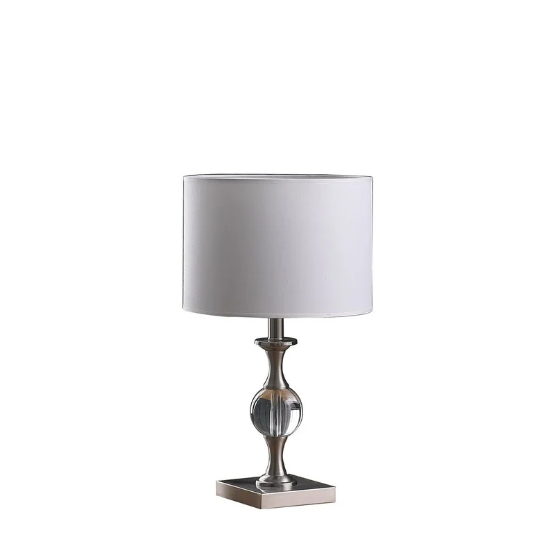 19.75" Satin Nickel Crystal Orb Table Lamp in Silver
19.75" Satin Nickel Crystal Orb Table Lamp in Silver