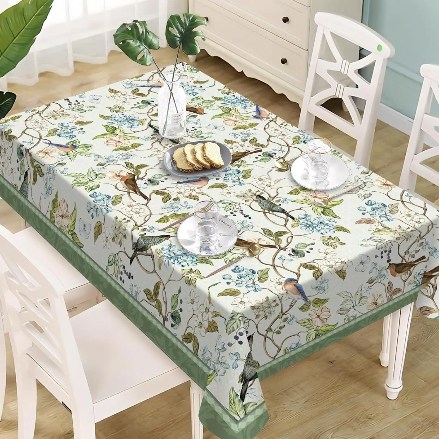Vintage Floral Birds Green Rectangle Tablecloth Retro Elegant Flower Cottagecore Dining Table Cloth Botanical Nature Table Cover Picnic Party Decoration Durable Polyester Tablecloth Indoor Outdoor Home Dining Decor
Vintage Floral Birds Green Rectangle Tablecloth Retro Elegant Flower Cottagecore Dining Table Cloth Botanical Nature Table Cover Picnic Party Decoration Durable Polyester Tablecloth Indoor Outdoor Home Dining Decor