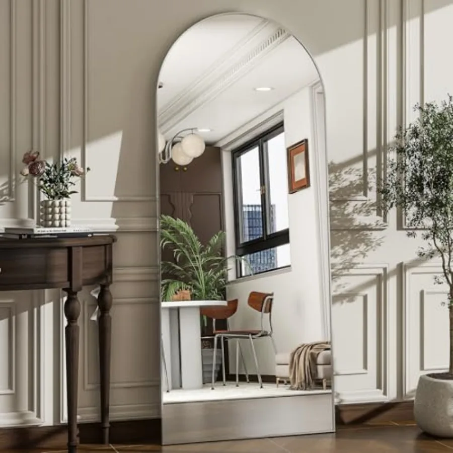 57" x 20" Arched Full Length Mirror - Wall Mounted/Floor Mirror Aluminum Alloy Frame Full Body Mirrors for Bathroom Living Room
57" x 20" Arched Full Length Mirror - Wall Mounted/Floor Mirror Aluminum Alloy Frame Full Body Mirrors for Bathroom Living Room