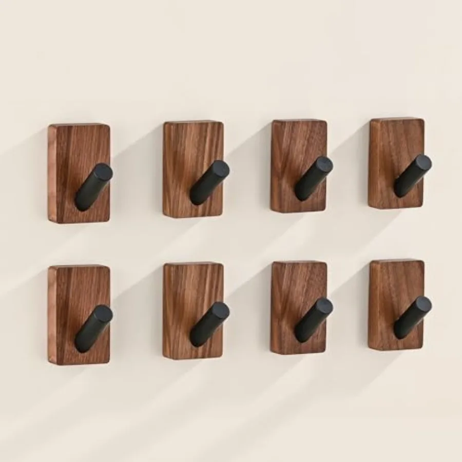 8 Pack Wooden Wall Hooks for Hanging Adhesive Mounted and Wall Mounted Boho Decorative Walnut Wood Coat Hooks for Towel Clothes
8 Pack Wooden Wall Hooks for Hanging Adhesive Mounted and Wall Mounted Boho Decorative Walnut Wood Coat Hooks for Towel Clothes