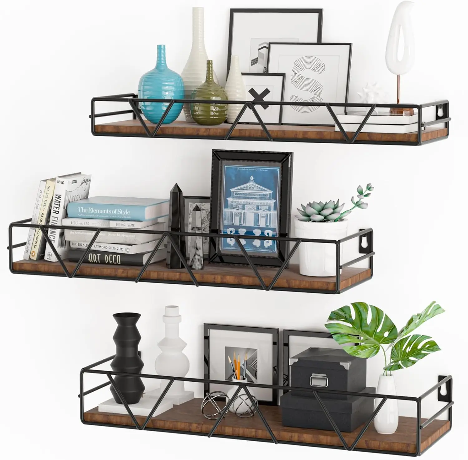 Floating Shelves Set of 3, Wall Mounted Shelf for Living Room, Bedroom, Bathroom, Kitchen, Office, Black
Floating Shelves Set of 3, Wall Mounted Shelf for Living Room, Bedroom, Bathroom, Kitchen, Office, Black