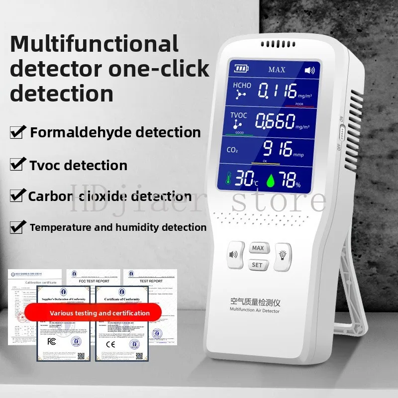 Portable infrared CO2 air quality detector formaldehyde carbon dioxide detector indoor temperature hygrometer
Portable infrared CO2 air quality detector formaldehyde carbon dioxide detector indoor temperature hygrometer