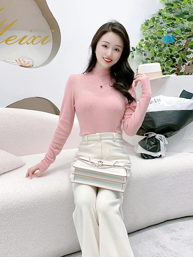 Women's Wool Knitted Sweater f High Collar Embroidered Base irt Design Sensation Spring Autumn Faion Commute Sle
Women's Wool Knitted Sweater f High Collar Embroidered Base irt Design Sensation Spring Autumn Faion Commute Sle