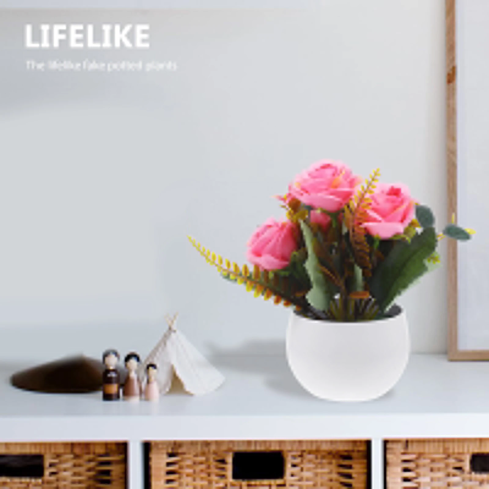 Simulated Rose Plant Small Bonsai Pink Lifelike Artificial Plants Lifelike Small Bonsai Home Office Bedroom Decor
Simulated Rose Plant Small Bonsai Pink Lifelike Artificial Plants Lifelike Small Bonsai Home Office Bedroom Decor