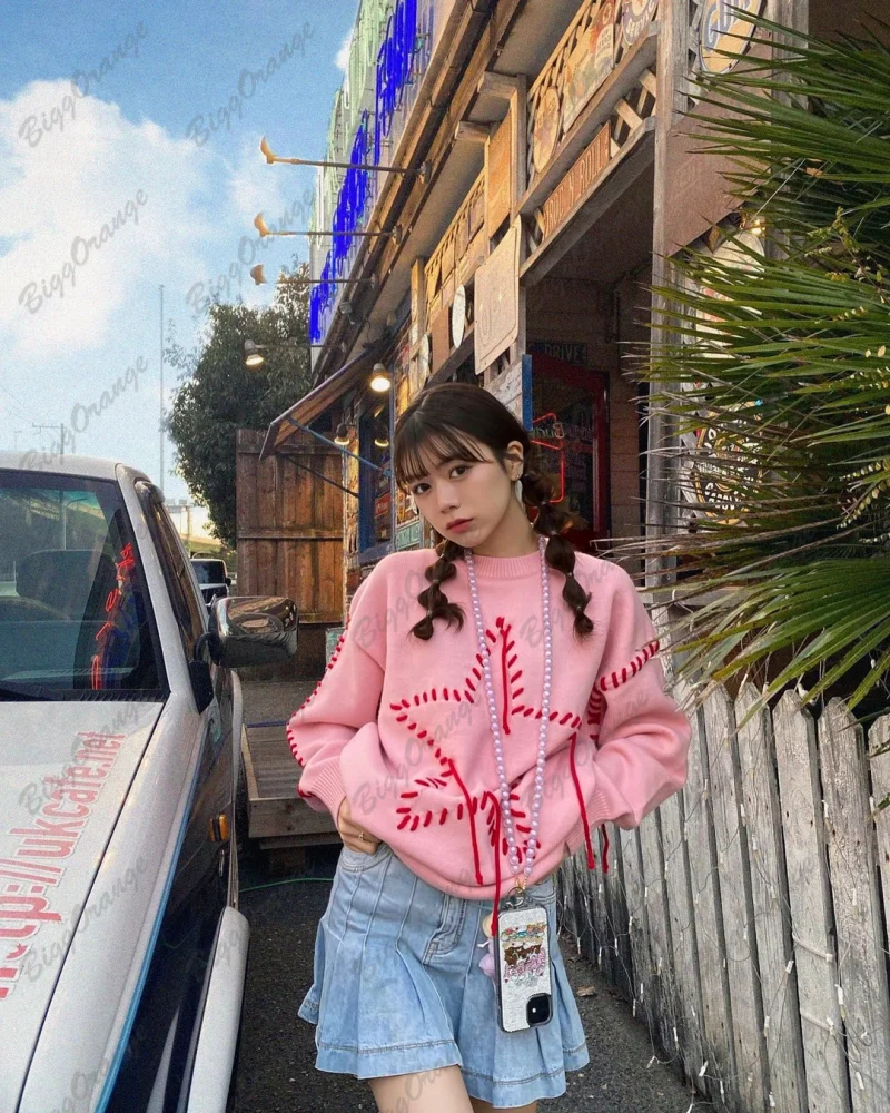 Niche design star y2k sweater women's new versatile comfortable top autumn and winter loose streetwear style woven sweater
Niche design star y2k sweater women's new versatile comfortable top autumn and winter loose streetwear style woven sweater