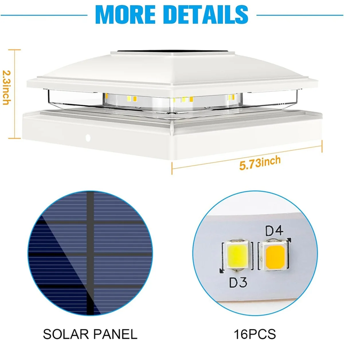 【Summer Sale】4 Pack Solar Post Cap Lights Outdoor, 16 LEDs Fence Post Solar Lights Outdoor Waterproof, Deck Fence Cap Light
【Summer Sale】4 Pack Solar Post Cap Lights Outdoor, 16 LEDs Fence Post Solar Lights Outdoor Waterproof, Deck Fence Cap Light