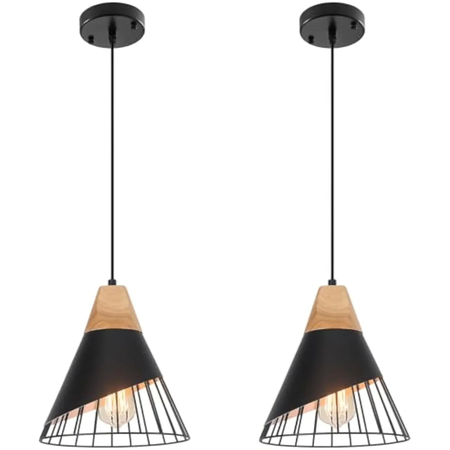 Black Pendant Light, 2 Packs 9.4Inch Farmhouse Pendant Light, Kitchen Pendant Light, Industrial Pendant Light, Black Pendant Li
Black Pendant Light, 2 Packs 9.4Inch Farmhouse Pendant Light, Kitchen Pendant Light, Industrial Pendant Light, Black Pendant Li