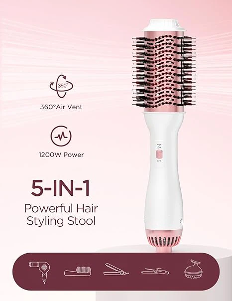 Hair Dryer Brush Dual Voltage Hot Air Brush Styling and Drying Tool for Home Travel White Pink Hair Dryer Brush
Hair Dryer Brush Dual Voltage Hot Air Brush Styling and Drying Tool for Home Travel White Pink Hair Dryer Brush