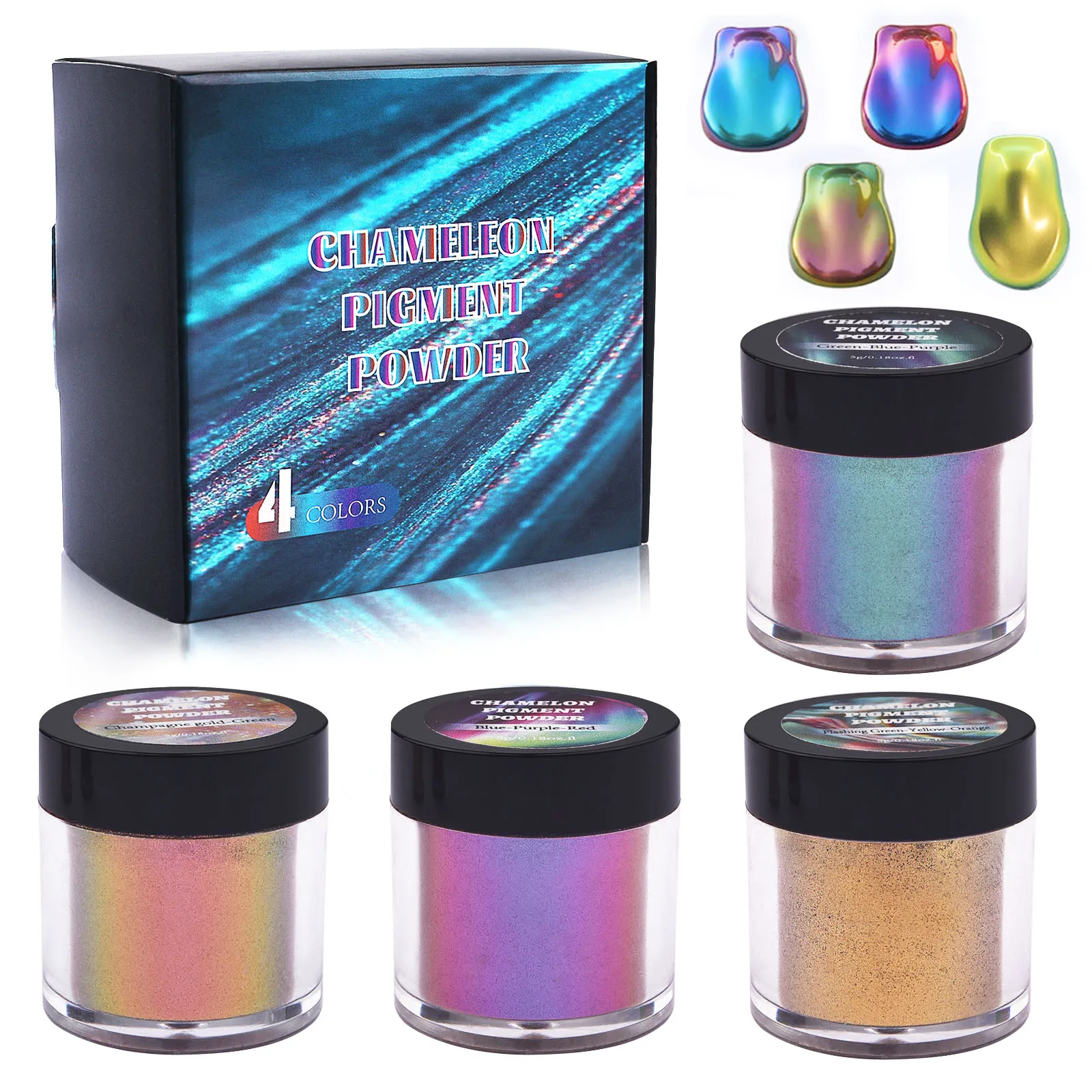 4 Bottle/Set Chameleons Resin Pigment Kit Pearlescent Epoxy Resin Magic Discolor Powder Pearl Pigment Makeup Nail Art Decor
4 Bottle/Set Chameleons Resin Pigment Kit Pearlescent Epoxy Resin Magic Discolor Powder Pearl Pigment Makeup Nail Art Decor