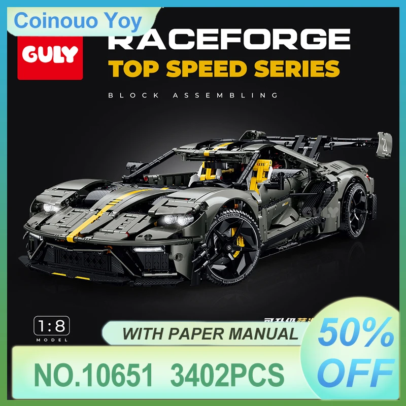 1:8 Technical GT Mansory Supercar Building Blocks 10651 RC City Speed Sport Racing Car Model Brick DIY Toys Christmas Adult Gift
1:8 Technical GT Mansory Supercar Building Blocks 10651 RC City Speed Sport Racing Car Model Brick DIY Toys Christmas Adult Gift
