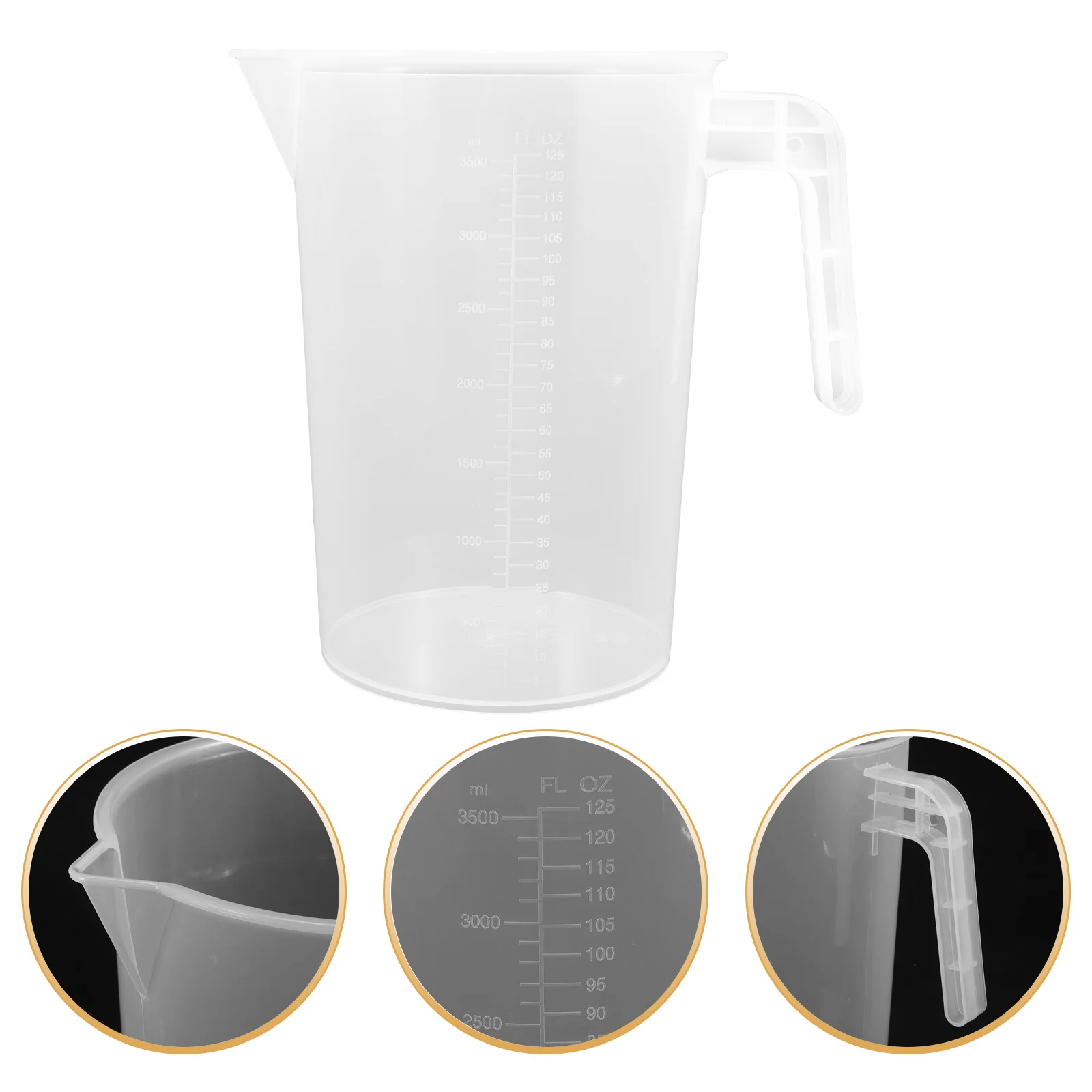 3500Ml Measuring Cup Clear Thickened Plastic Liquid Measuring Jug For Baking Coffee Milk Kitchen Graduated Mixing Cup Reusable
3500Ml Measuring Cup Clear Thickened Plastic Liquid Measuring Jug For Baking Coffee Milk Kitchen Graduated Mixing Cup Reusable
