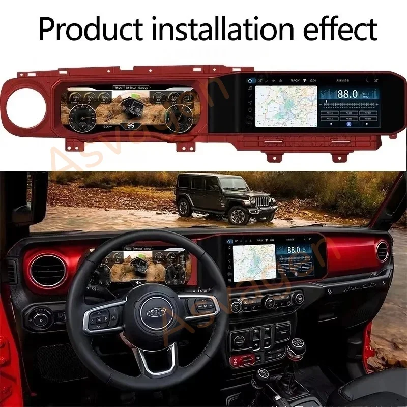 12.3+12.3" Android 14 Auto Car Radio Navigation For Jeep Wrangler JL 2018-2023 Dual Screen Digital Dashboard CarPlay Head unit
12.3+12.3" Android 14 Auto Car Radio Navigation For Jeep Wrangler JL 2018-2023 Dual Screen Digital Dashboard CarPlay Head unit
