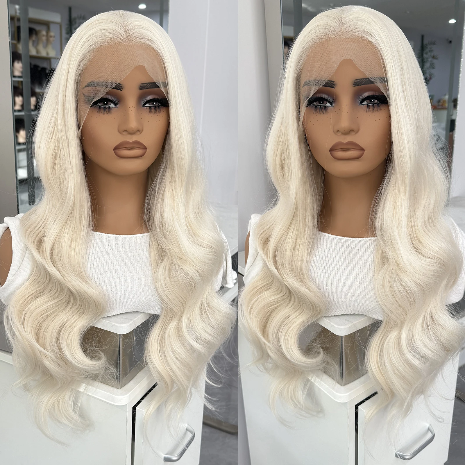 UStyleHair Platinum Blonde Lace Wig 13x4 Long Body Wave Lace Front Wigs for Women Natural Hairline Heat Resistant Synthetic Hair
UStyleHair Platinum Blonde Lace Wig 13x4 Long Body Wave Lace Front Wigs for Women Natural Hairline Heat Resistant Synthetic Hair