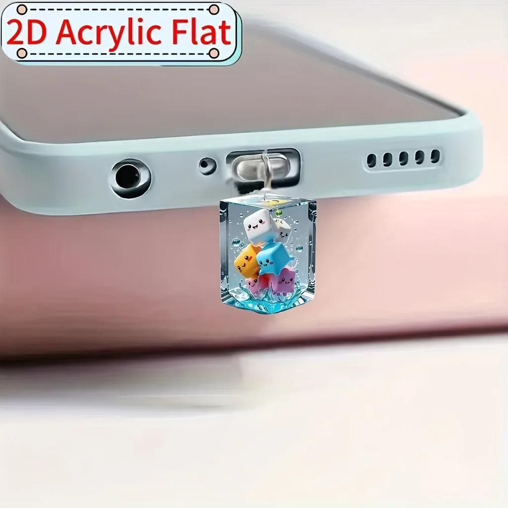 2D Flat Acrylic Creative Cartoon Square Phone Dust Plug, Packaged with Cute Little Squares, Colorful Cute Face Squares
2D Flat Acrylic Creative Cartoon Square Phone Dust Plug, Packaged with Cute Little Squares, Colorful Cute Face Squares