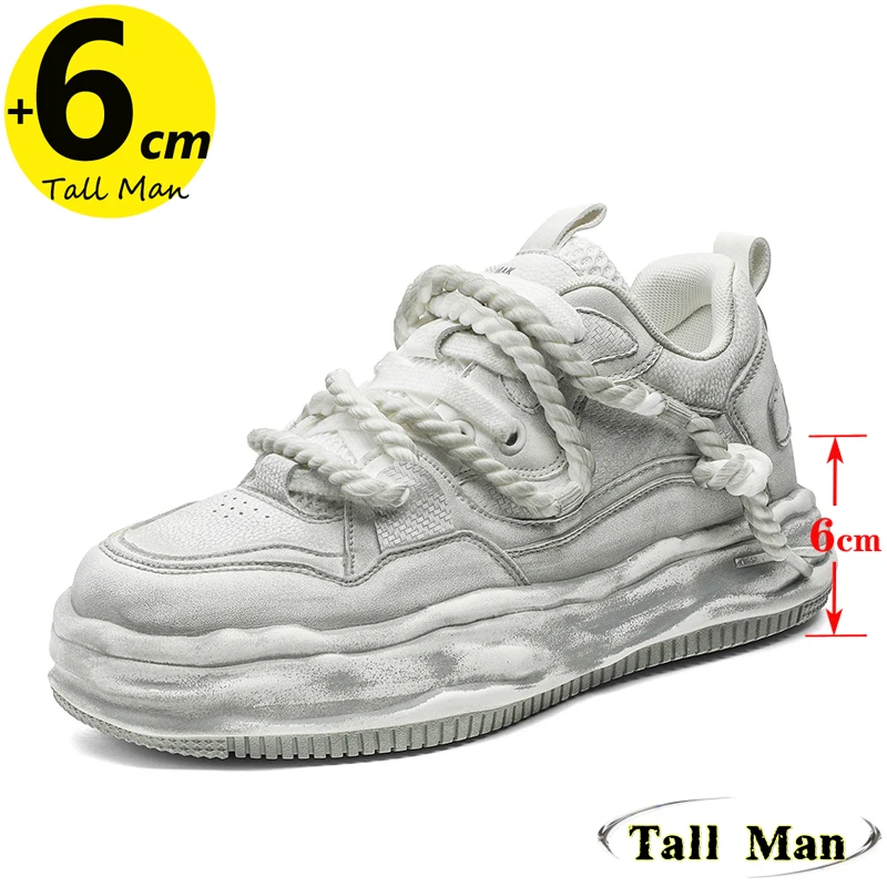 White Chunky Elevator Strap Shoes for Sports Retro Unisex Plus Size 35-45 with 6CM Height Increase
White Chunky Elevator Strap Shoes for Sports Retro Unisex Plus Size 35-45 with 6CM Height Increase