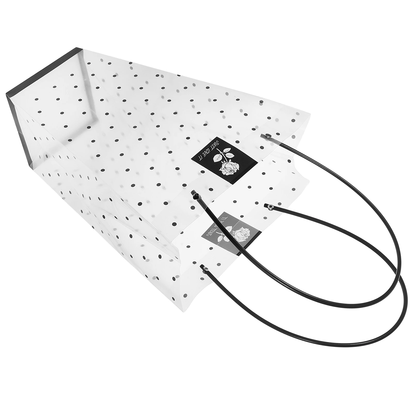 Transparent A8 Black Dots Large PVC Flower Packaging Cute Gift Bags for Bouquet Roses Wedding Arrangement Supplies
Transparent A8 Black Dots Large PVC Flower Packaging Cute Gift Bags for Bouquet Roses Wedding Arrangement Supplies