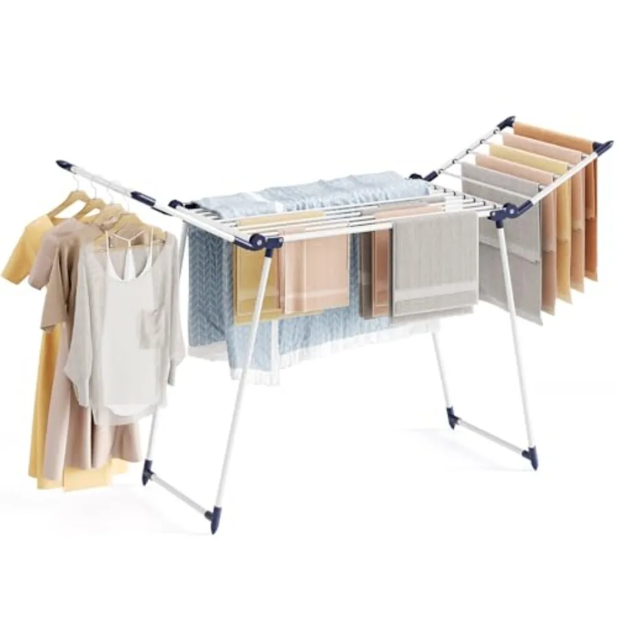 Foldable Large Clothes Drying Rack for Indoor Outdoor Use Metal Winged Laundry Airer with Heavy Duty Support 68.9 x 22 x 41.3 I
Foldable Large Clothes Drying Rack for Indoor Outdoor Use Metal Winged Laundry Airer with Heavy Duty Support 68.9 x 22 x 41.3 I