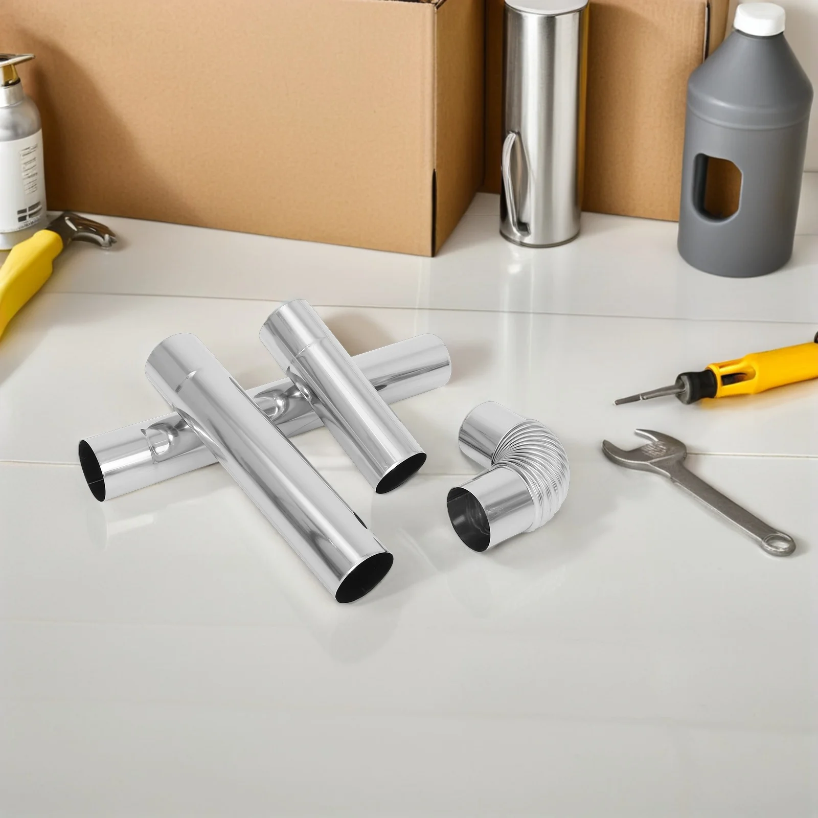 4pcs Stainless Steel Chimney Pipe High Temp Resistant Flue Tube For Wood Pellet Stove Camping Ventilation System Exhaust Duct
4pcs Stainless Steel Chimney Pipe High Temp Resistant Flue Tube For Wood Pellet Stove Camping Ventilation System Exhaust Duct