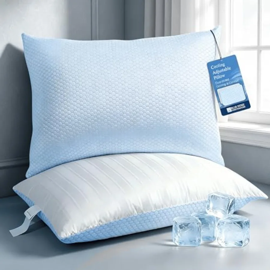 Luxury Hotel Quality Cooling Pillows for Home Use, 100 Cotton Damask Stripe Embroidered Cover in White, Soft Medium Feel with D
Luxury Hotel Quality Cooling Pillows for Home Use, 100 Cotton Damask Stripe Embroidered Cover in White, Soft Medium Feel with D