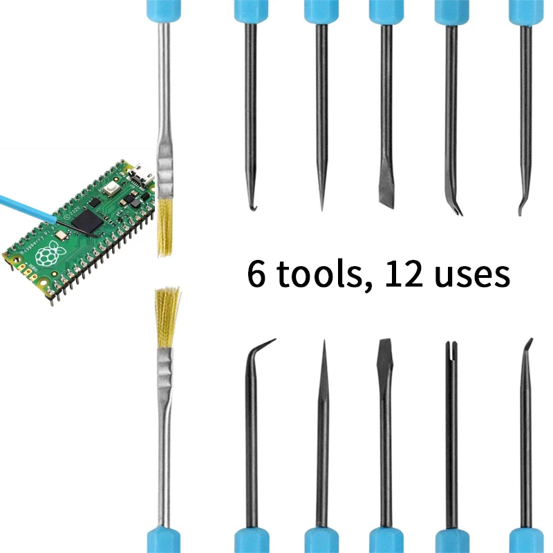 6Pieces PCB Cleaning Repair Tool Set Soldering Desoldering Aid Tools for Circuit Boards Soldering Aid Tools
6Pieces PCB Cleaning Repair Tool Set Soldering Desoldering Aid Tools for Circuit Boards Soldering Aid Tools