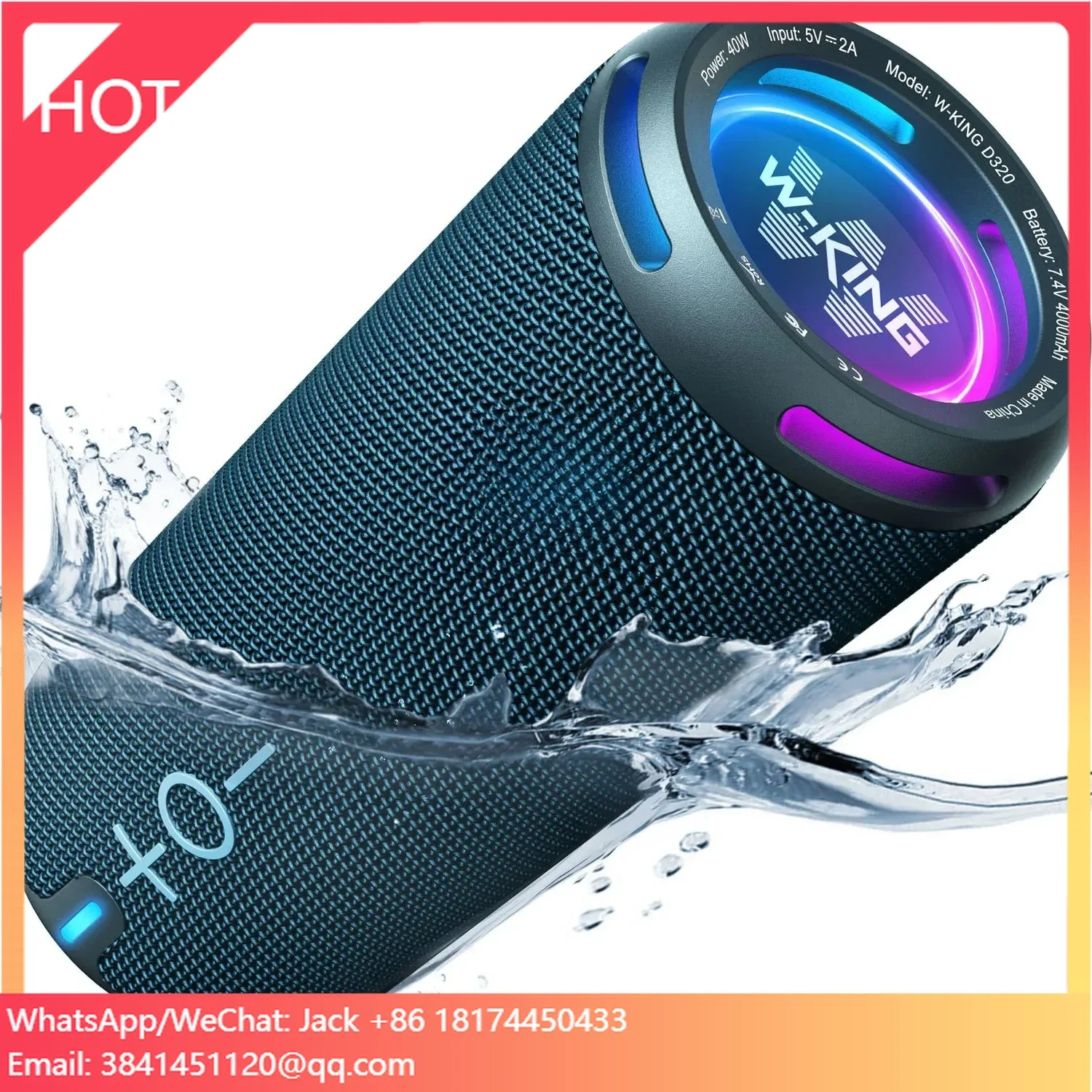 W-KING D320 New Outdoor Waterproof Portable Wireless BT 5.3 Pk Flip 6 Speaker Subwoofer Bass TF Mini Portable Speaker
W-KING D320 New Outdoor Waterproof Portable Wireless BT 5.3 Pk Flip 6 Speaker Subwoofer Bass TF Mini Portable Speaker