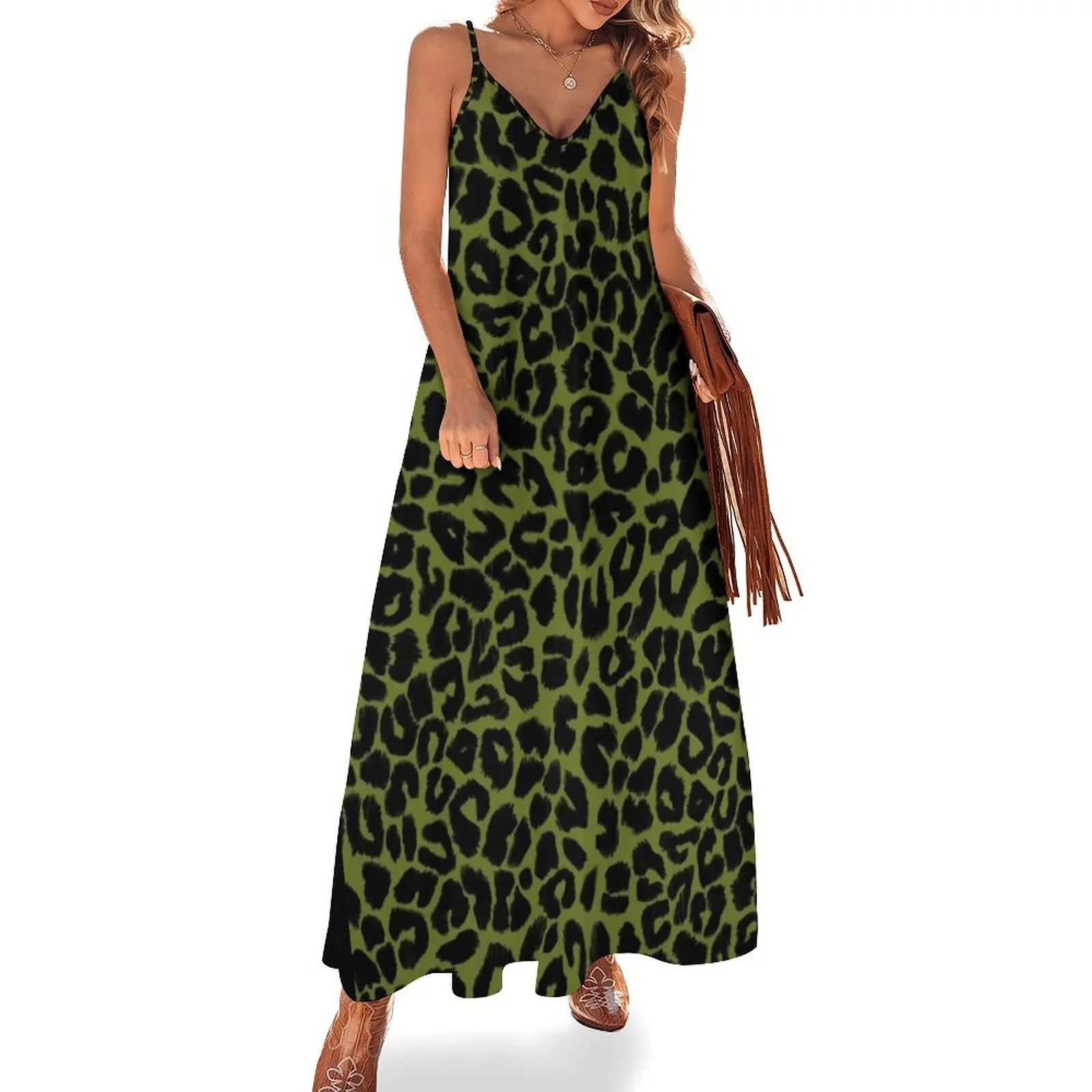 Leopard Print Pattern in Green and Black Sleeveless Dress women's evening dresses dress women summer 2024 dress for women
Leopard Print Pattern in Green and Black Sleeveless Dress women's evening dresses dress women summer 2024 dress for women