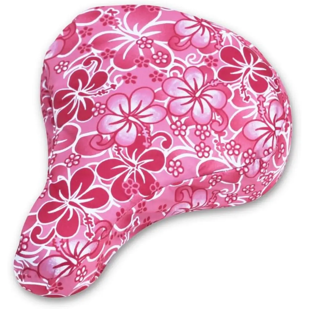 Plush Pink Hawaiian-Style Bicycle Saddle Cover
Plush Pink Hawaiian-Style Bicycle Saddle Cover