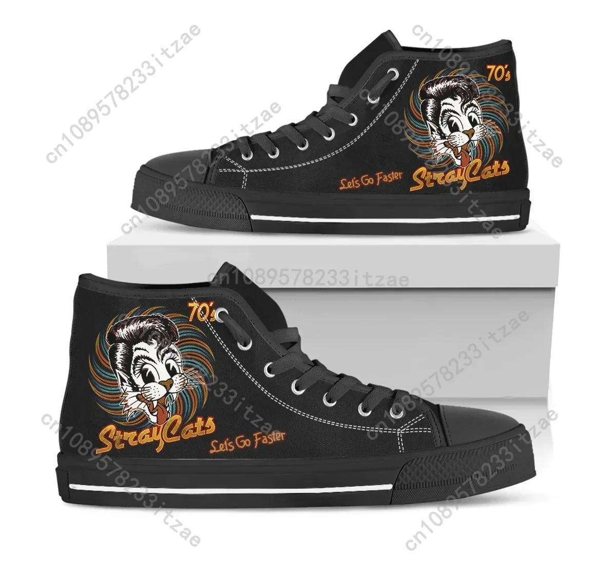70'S Straycats Let's Go Faster New Arrive Fashion Lightweight High Top Canvas Shoes Men Women Casual Shoes Breathable Sneakers
70'S Straycats Let's Go Faster New Arrive Fashion Lightweight High Top Canvas Shoes Men Women Casual Shoes Breathable Sneakers