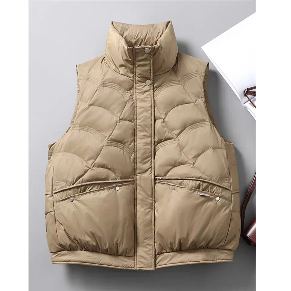 Casual White Du down Vest Cloud Pattern Embroidery Loose Fit Zipper Closure Women's Vest Comfortable Commute Sle Outerwear
Casual White Du down Vest Cloud Pattern Embroidery Loose Fit Zipper Closure Women's Vest Comfortable Commute Sle Outerwear