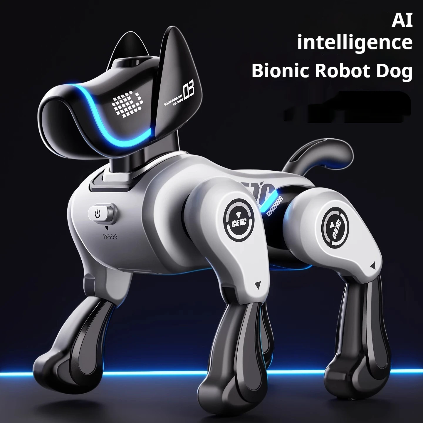 Ai Intelligent Bionic Robot Dog Electric Remote Control Touch Programmable Language Recognition Interactive Companionship Child